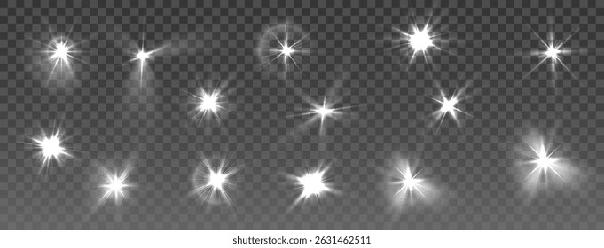 Shiny sparkle and glowing star with bright flare, magical light effect on fantasy background, glistering dust burst, white beam, holiday explosion, illustration with brilliant abstract glow



