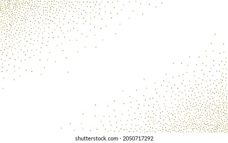 Shiny Sparkle Light Vector White Background. Paper Confetti Design. Gold Rain Luxury Banner. Sequin Rich Invitation.