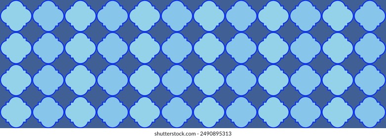 Shiny Sparkle Pattern. Trendy Geo Hijri. Geometric Trellis Tile. Quatrefoil Oriental Ethnic Tesselation. Royal Arabesque Mosaic. Traditional Seamless Moroccan Design. Cool Arabian Texture.