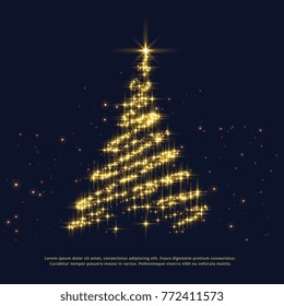 shiny sparkles creative christmas tree design