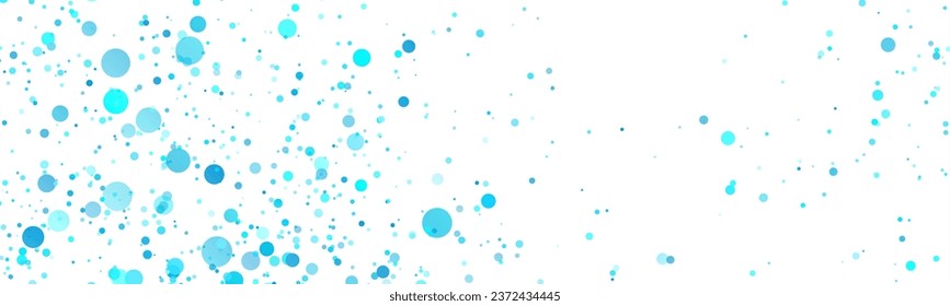 Partículas brillantes azules brillantes sobre fondo blanco. Diseño de pancartas gráficas vectoriales