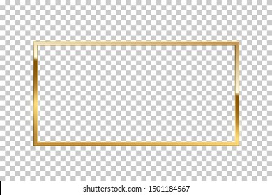 Shiny sparkling golden rectangle vector illustration. Glossy, glowing rendering effect. Present for engagement, Valentine s Day. Jewelry boutique, gift shop. Wedding, marriage proposal poster idea