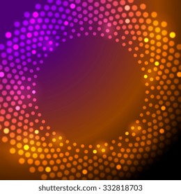 Shiny sparkling lights abstract background. Vector illustration