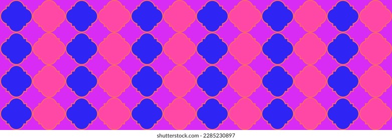 Shiny Sparkling Pattern. Cool Arabian Pattern. Royal Ottoman Texture. Quatrefoil Arabic Ethnic Tesselation. Trendy Geo Curved. Geometric Trellis Tile. Traditional Seamless Eastern Border.