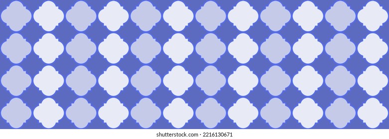 Shiny Sparkling Pattern. Elegant Seamless Arabian Banner. Trendy Geo Trellis. Quatrefoil Eastern Ethnic Tesselation. Silver Arabesque Mosaic. Cool Moroccan Texture. Geometric Trellis Tile.