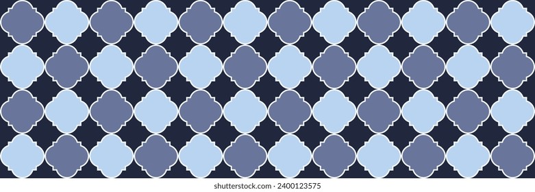 Shiny Sparkling Pattern. Royal Arabesque Pattern. Vintage Geo Curved. Quatrefoil Eastern Ethnic Tesselation. Geometric Trellis Tile. Traditional Seamless Oriental Design. Cool Arabic Texture.