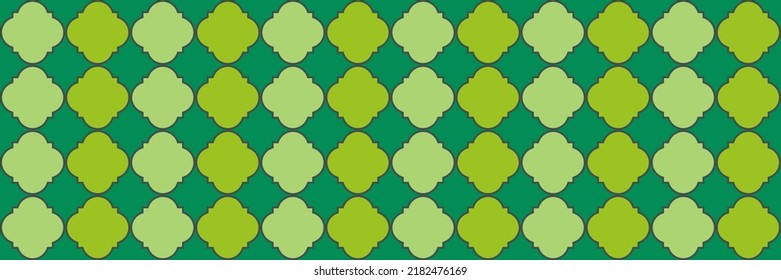 Shiny Sparkling Pattern. Silver Arabesque Mosaic. Elegant Seamless Eastern Banner. Quatrefoil Oriental Ethnic Tesselation. Cool Arabian Texture. Simple Geo Hijri. Geometric Trellis Tile.