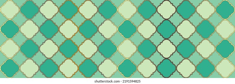 Patrón brillante. Simple Geo Ramadan. Patrón árabe rico. Teselación étnica árabe de Quatrefoil. Tile Geométrico Trellis. Elegante Marco Oriental Sin Marea. Una textura oriental genial.