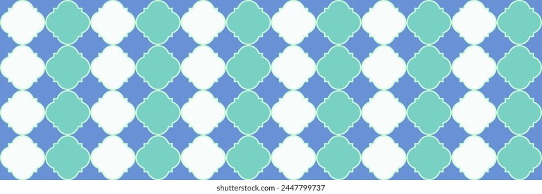 Shiny Sparkling Pattern. Traditional Seamless Persian Banner. Cool Arabic Pattern. Quatrefoil Eastern Ethnic Tesselation. Vintage Geo Hijri. VIP Ottoman Mosaic. Geometric Trellis Tile.