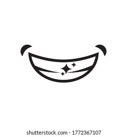 shiny sparkling smile icon design vector illustration