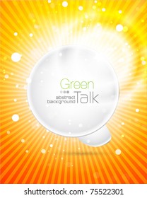 Shiny speech bubble. Eps10 vector background