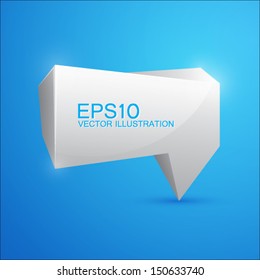 Shiny speech bubble .Vector illustration