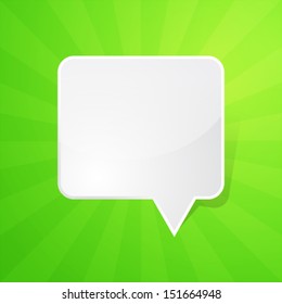 Shiny speech bubble .Vector illustration