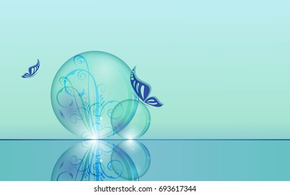 Shiny sphere. Abstract circle, ball. vector illustration. EPS 10