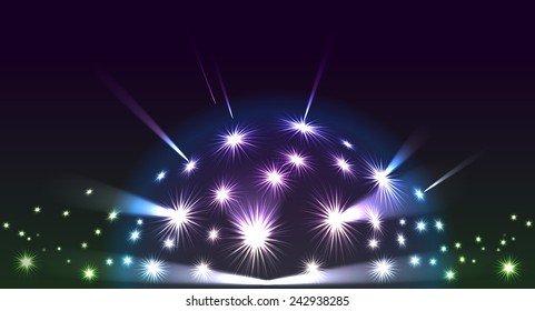 Shiny sphere in the night sky