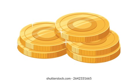Shiny Stacked Gold Coins A Symbol of Prosperity Financial Growth and Investments