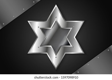 Shiny star. Elegant metallic background.paper cut style.Art design layout for banner, business, presentations, flyers, posters.Vector illustration.Eps10 