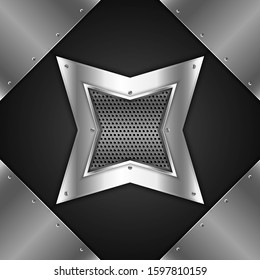 Shiny star. Elegant metallic background.paper cut style.Art design layout for banner, business, presentations, flyers, posters.Vector illustration.Eps10 