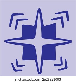 design plano estrela brilhante para capas e projetos digitais