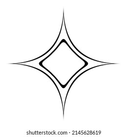 Shiny Star Flat Icon Isolated On White Background
