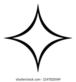 Shiny Star Flat Icon Isolated On White Background