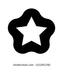 Shiny star icon inside the circle. sign for cellular concepts and web design. icon shines a star. The best choice, favorite symbol, logo illustration. icon vector illustration
