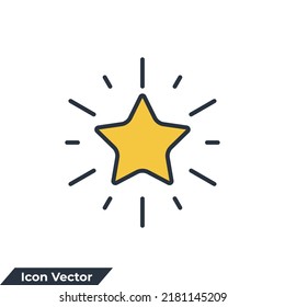 Icono de estrella brillante ilustración vectorial. plantilla de símbolo de excelencia para colección de diseño gráfico y web