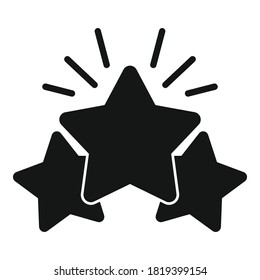 Shiny star reputation icon. Simple illustration of shiny star reputation vector icon for web design isolated on white background