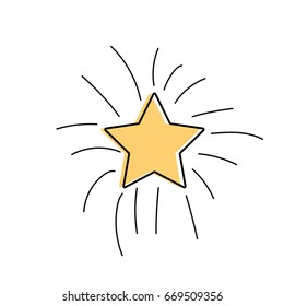 shiny star in the sky art