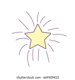 shiny star in the sky art