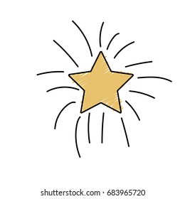 shiny star in the sky art