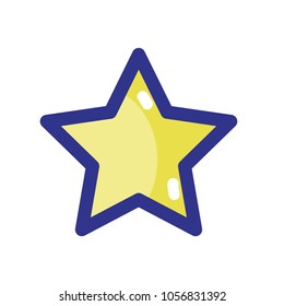 shiny star in the sky design icon