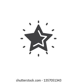 Shiny star vector icon. filled flat sign for mobile concept and web design. Star shine glyph icon. Best choice, favorite symbol, logo illustration. Pixel perfect vector graphics