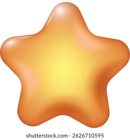 Ícone brilhante do vetor de estrela isolado no branco