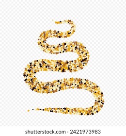 Fondo transparente del vector estrella brillante. Patrón de brillo festivo dorado. Textura de Twinkle Sky.  Papel de escritorio del Universo Dorado.