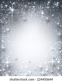 Shiny starry christmas background. Vector Illustration.