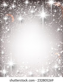 Shiny starry christmas background. Vector Illustration.