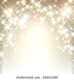 Shiny starry christmas background. Vector winter Illustration. 