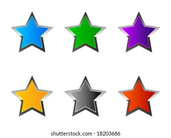botones de estrellas brillantes