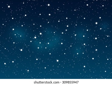 Shiny stars on night sky background