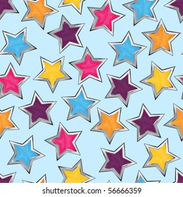 Shiny stars seamless pattern