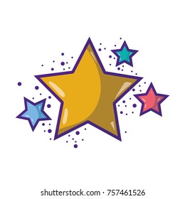shiny stars space glitter design