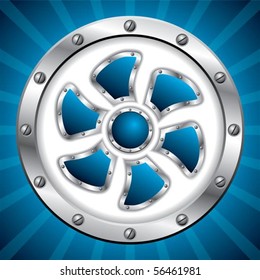 Shiny steel cog background