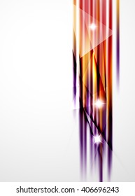 Luminosas líneas rectas de fondo abstracto. Bandas multicolores brillantes