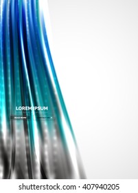 Shiny straight lines abstract background. Glossy multicolored stripes