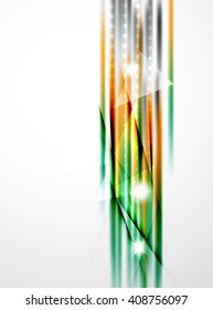 Shiny straight lines abstract background. Glossy multicolored stripes