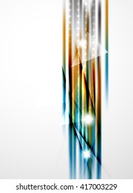 Shiny straight lines abstract background. Glossy multicolored stripes