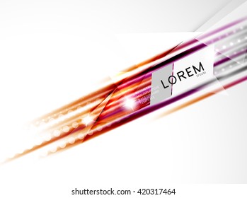 Shiny straight lines abstract background. Glossy multicolored stripes