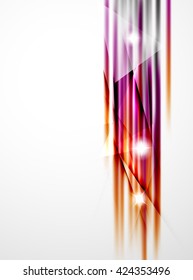 Luminosas líneas rectas de fondo abstracto. Bandas multicolores brillantes
