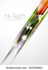 Shiny straight lines abstract background. Glossy multicolored stripes
